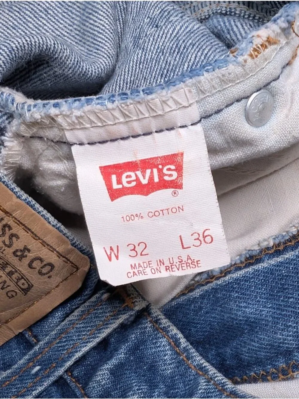 Levi's 517 Orange Tab Vintage 1989 USA Made 32x36 (Actual 31x35) Grunge Bootcut
